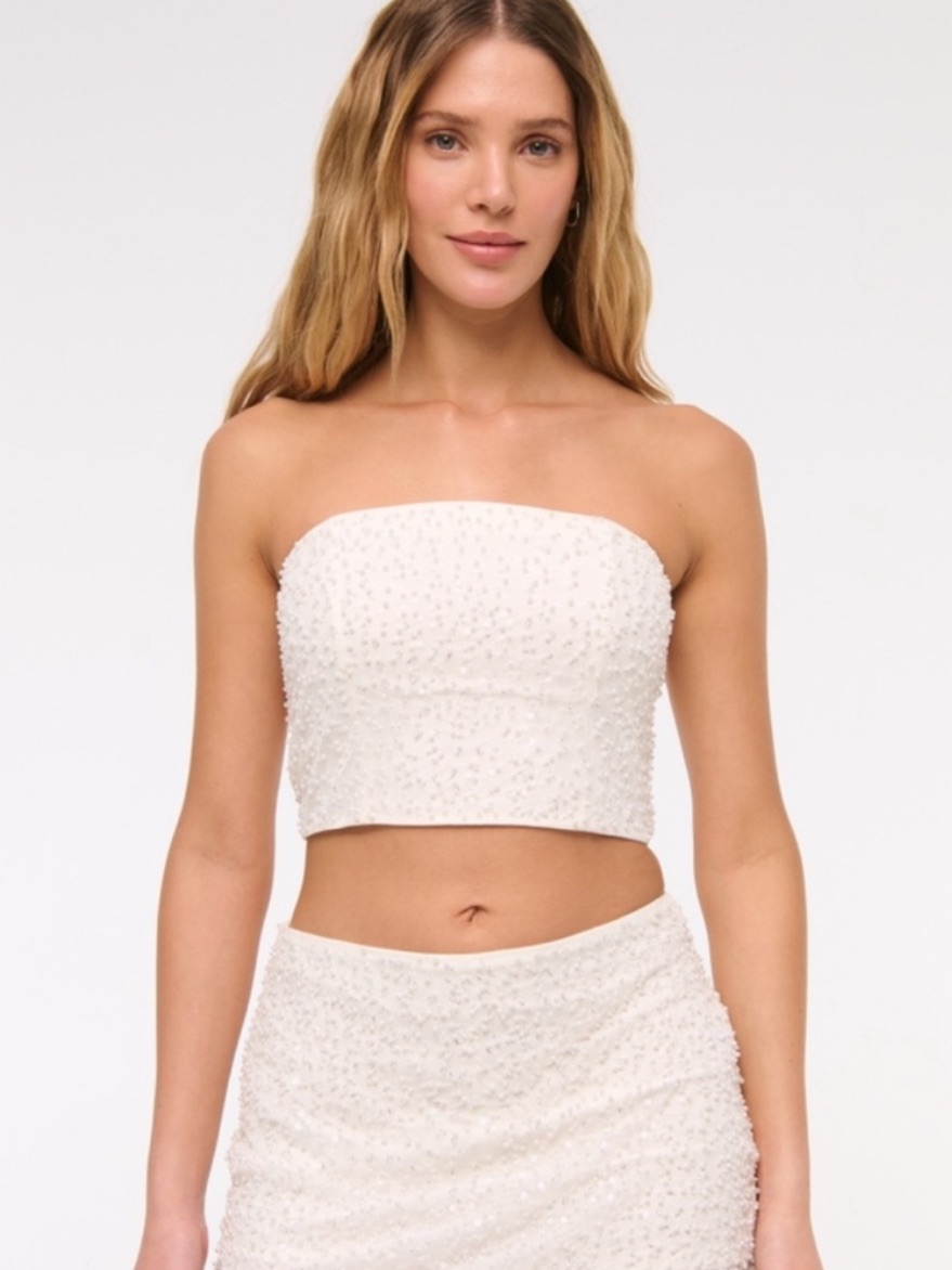 Beaded Strapless Top